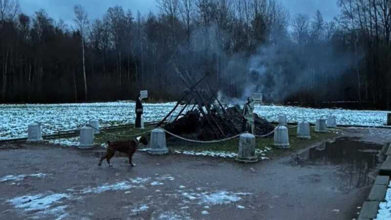 Шалаш Ленина сгорел в Ленинградской области